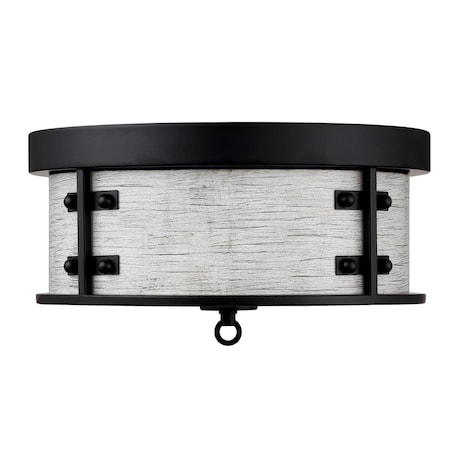 Westinghouse Fixture Ceiling LED Flush-Mount 60W 2L Callowhill 13In Mt Bl Anq Ash Sd Glass 6126100